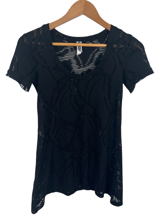 BKE Tops - Y2K BKE Black Lace T Shirt Womens S Fitted